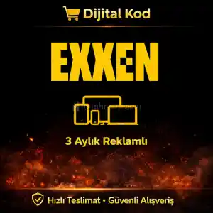 3 Aylık Exxen Reklamlı KOD (Kendi Hesabınıza)