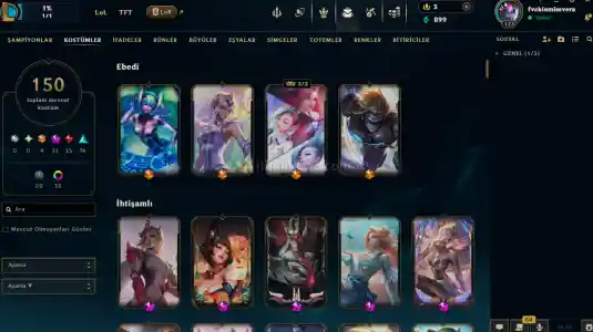 League Of Legends satılık hesap