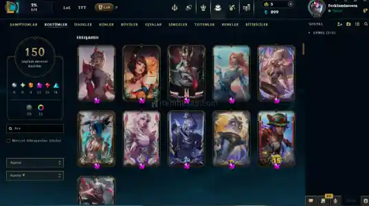 League Of Legends satılık hesap