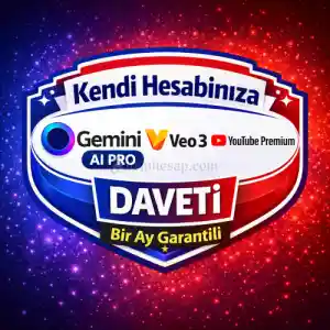 Kendi Hesabınıza Gemini AI Pro ve 1 Ay Garantili (Youtube Premium İçinde 1 Ay Hediye)