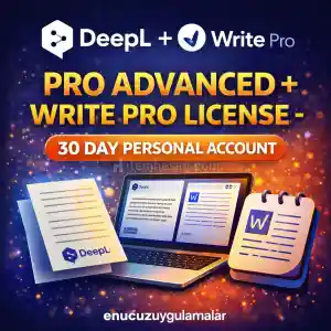 Deepl Pro Advanced + Write Pro Lisans – 30 Günlük Kişisel Hesap
