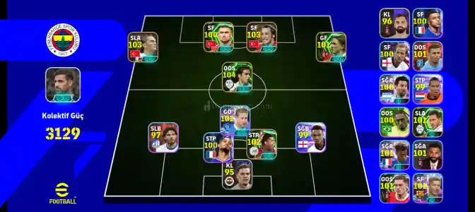 Satılık 1200 e football parası bulunan ve tüm Türk oyuncular bulunan hesap