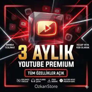 Youtube Premium 3 Ay | Reklamsız Keyif | OzkanStore