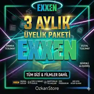 Exxen 3 Aylık Üyelik | Tüm Dizi & Filmler Dahil OzkanStore