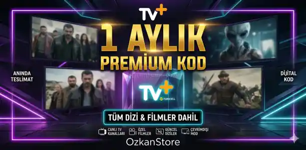 TV+ 1 Aylık Premium | Tüm Kanallar & Filmler | OzkanStore