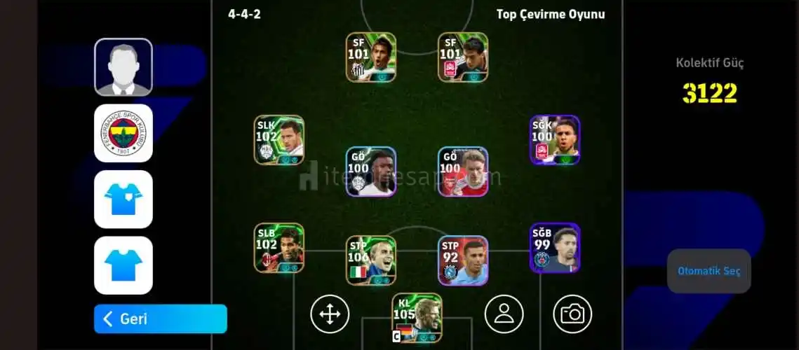 ​3122 GÜÇ! | 105 Kahn + 106 Cannavaro | Efsane Kadro ​Full+Full PES Hesabi | 105 Kaleci | 106 Defans | BOL Epic'li