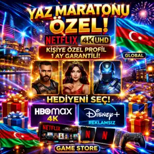 ⭐YAZ Maratonu Başladi!⭐ Netflix 4K UHD 30 Gün Garanti Kişiye Özel TV Onaylı