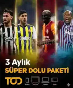 3 Aylık TOD Süper Dolu Paket [ Kişiye Özel Kod ] / TV Dahil / En kapsamlı paket tüm içerikler dahil