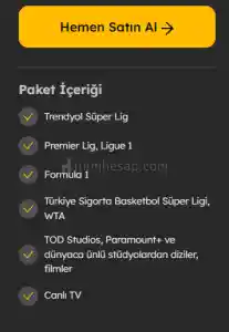 3 Aylık Süper Dolu Paketi Tv Dahil