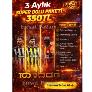 3 Aylık Süper Dolu Paketi Tv Dahil