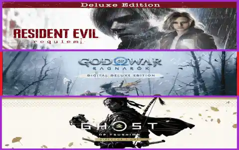 Resident Evil Requiem + God Of War Ragnarök + Ghost Of Tsushima