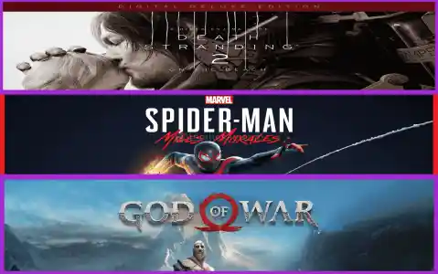 Death Stranding 2 + Spider man Miles Morales + God Of War