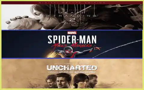 Death Stranding 2 + Spiderman Miles Morales + Uncharted
