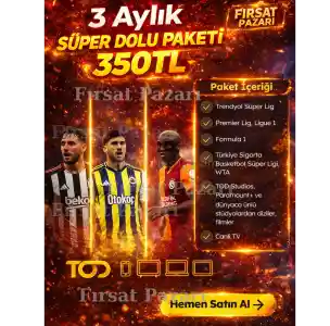 3 Aylık Süper Dolu Paketi Tv Dahil