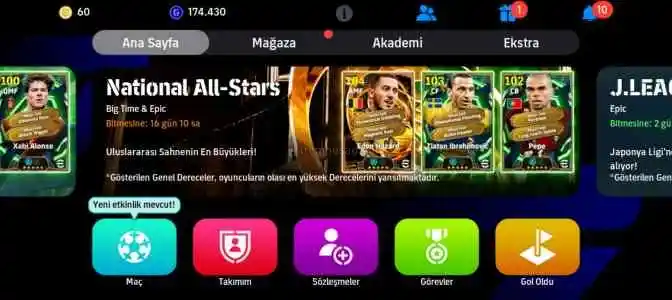 Uygun fiyata e football pes hesabı