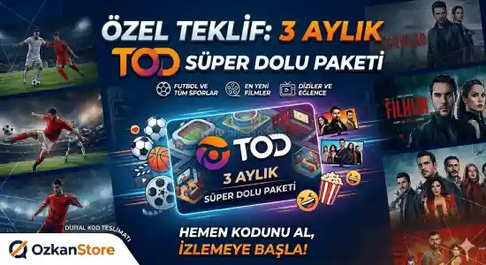 3 Aylık Tod Süper Dolu Paket [ Kişiye Özel Kod ]