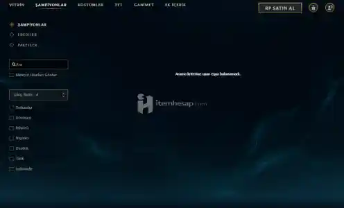 Satılık League Of Legends Hesabı