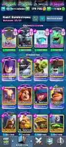 Clash royale hesabı 13500 kupa full kart