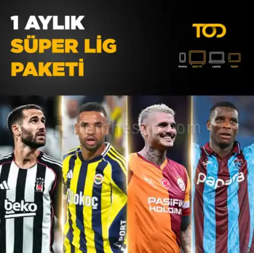 1 Aylık TOD Süperlig Paket Kodu [ Kişiye Özel Kod ] Maçları Kaçırmayın ! TV Dahil