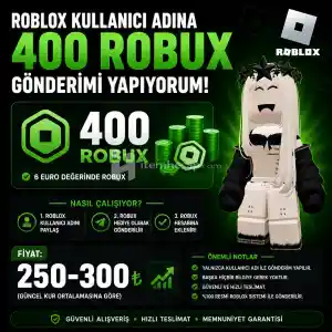 400 Robux Hizli Gönderim | Kullanici Adina Teslim