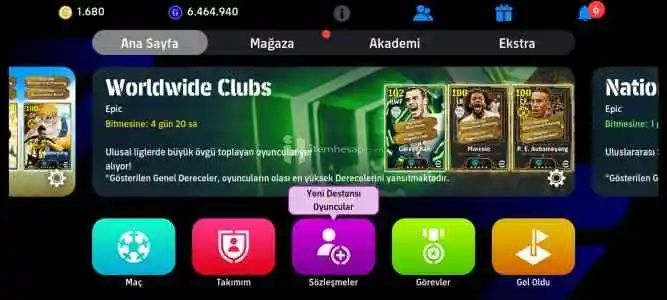 Efootbal Hesabı 1700 coinli hesap