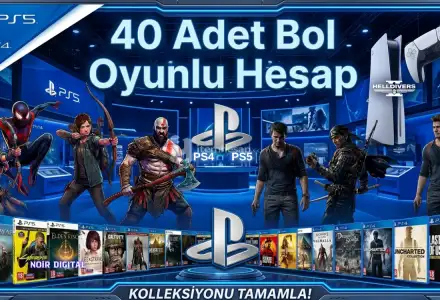 40 Adet Bol Oyunlu Fırsat Hesabı Ps4/Ps5/Pro