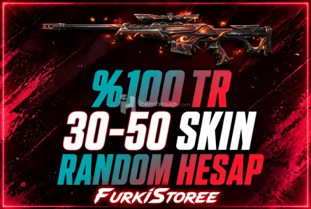 Valorant 30-50 Skin Random Hesap TR