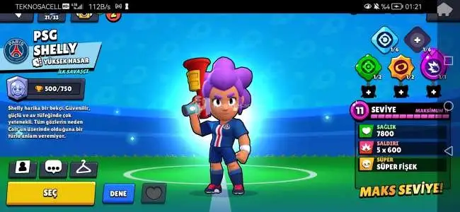Brawl star hesap 22k kupa acil