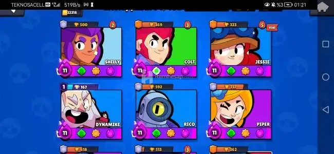 Brawl stars 22 bin kupa dolu acil satlik