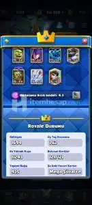 Clash royale hesabı satılık