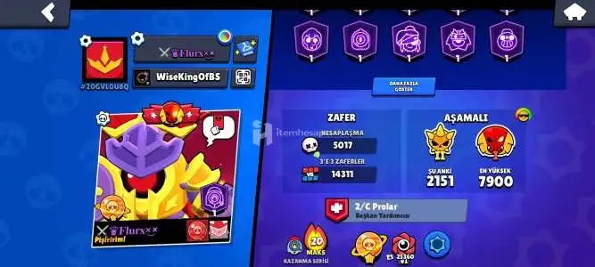 62K brawl stars hesap satış