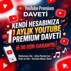 Kendi Hesabınıza 1 Aylık Youtube Premium Daveti