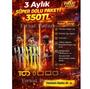 3 Aylık Süper Dolu Paketi Tv Dahil