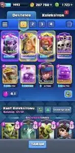 Bütün Kartlar mevcut 27.Arena Clash Royale hesabı