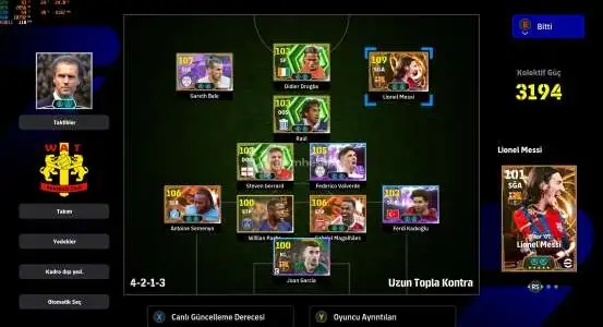 110 Messi 107 Bale Bombaci Hesap