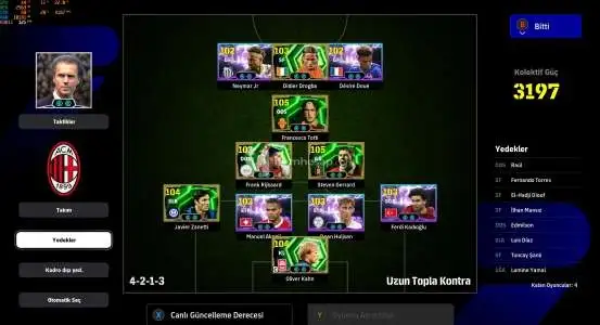 105 Totti steven gerrardlı pc hesabı