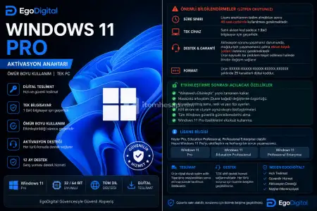 Windows 11 Pro Key Lisans Anahtarı
