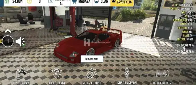 Car Parking 19 premium araçlı coinli dolu hesap