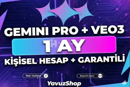 Gemini Pro + Veo 3 1 Ay Kişisel | Garantili