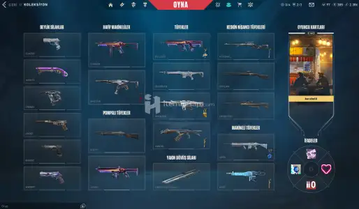 valorant 148 level skinli hesap