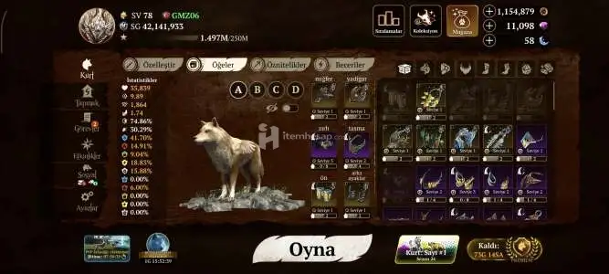 The wolf hesap