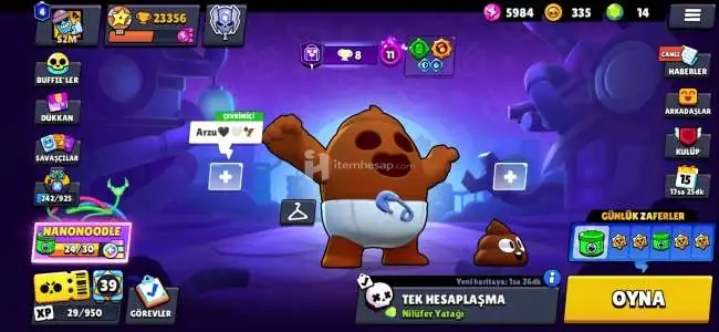 Uygun Fiyatli Brawstars Hesap +1425 Kupa CR Hesap