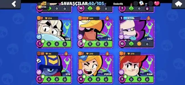 Satılık Brawl stars hesabı 25.000 kupa