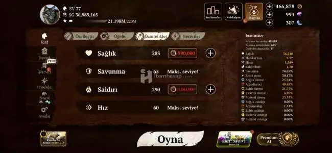The wolf 77 Level satılık hesap kurt oyunu