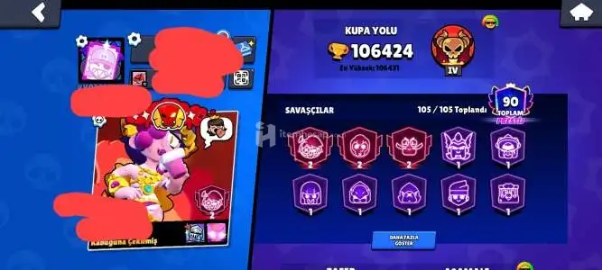 Brawl stars yüksek kupalı satılık hesap
