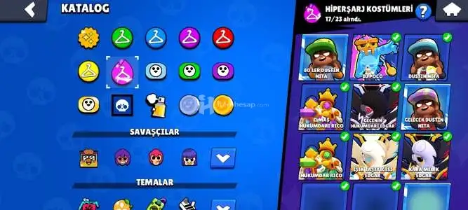 Brawl stars yüksek kupalı satılık hesap