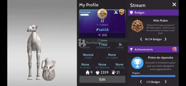 Avakin Life Gold Creativity Badgeli Hesap