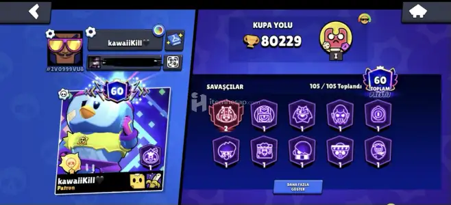 105 Karakter Eski TR1 Bea Hesap
