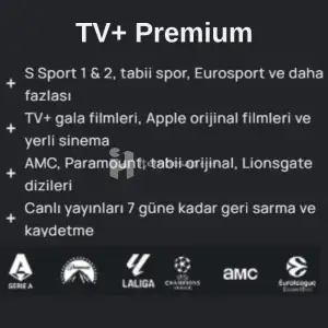 1 Aylık TV Plus [Kendi Hesabınıza Özel] TV+ Premium