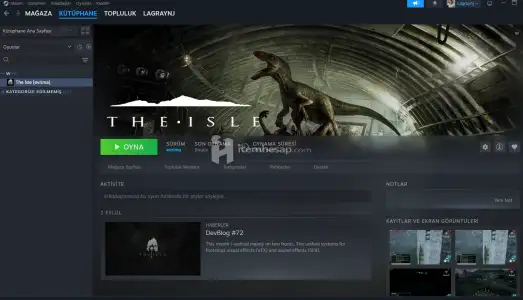 The Isle hesap (The Isle account)